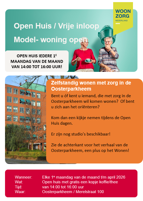 Open Huis Oosterparkheem Wonen met een plus
